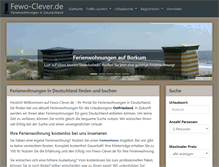 Tablet Screenshot of fewo-clever.de